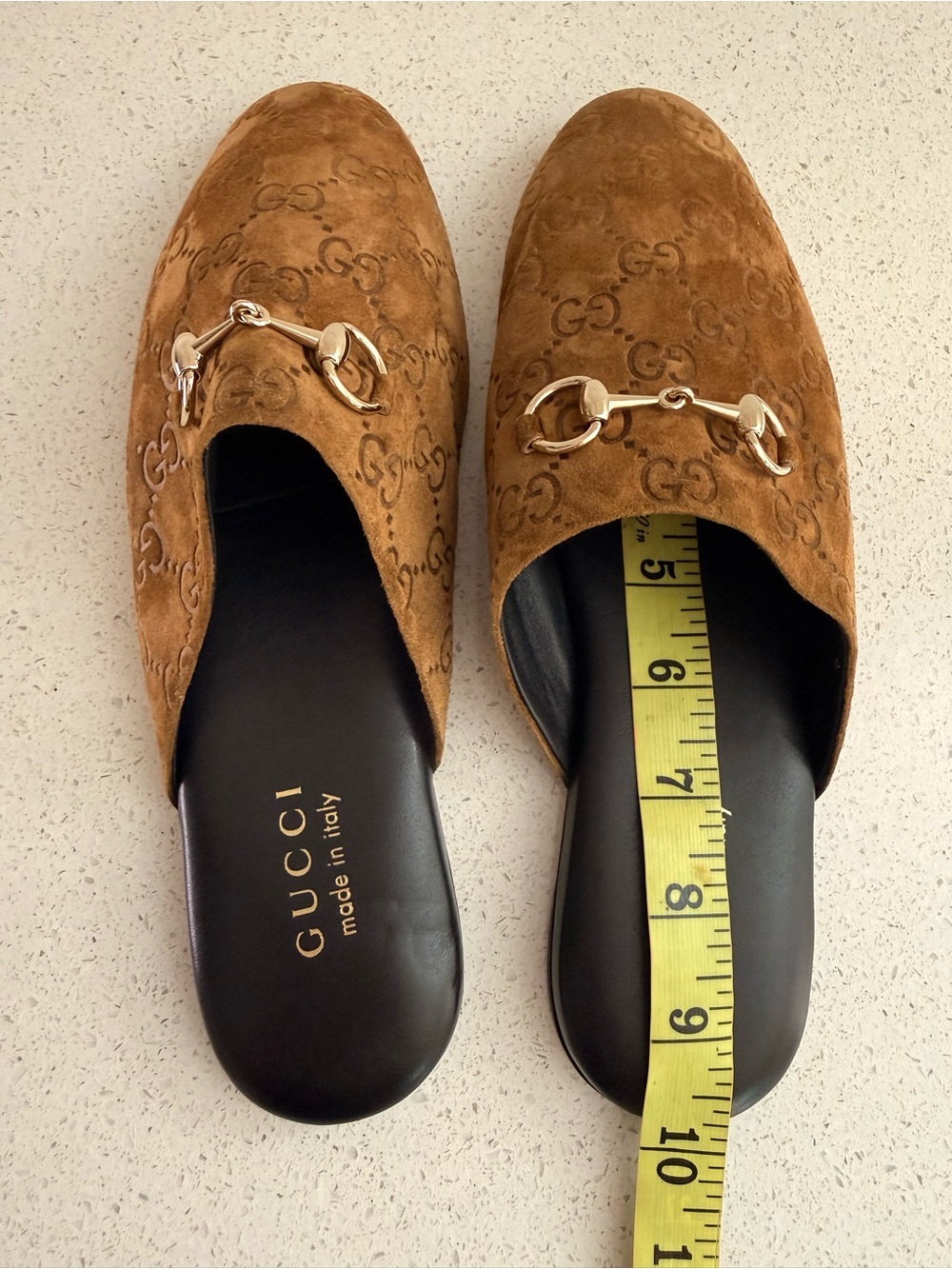 GUCCI Horsebit GG Suede Mule EU 37.5 US 7.5 - Picture 7 of 8